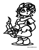 Anime Elf with Bow and Arrow