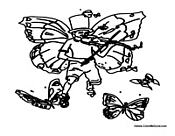 Fairy Playing Music Butterflies