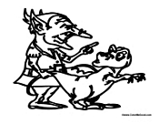 Gnome with Dinosaur Creature