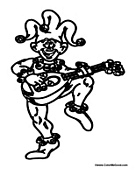 Jester Playing Guitar Dancing