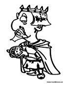 King Looking in Crystal Ball