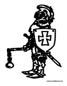 Knight with Shield and Weapon