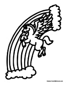 Flying Horse and Rainbow