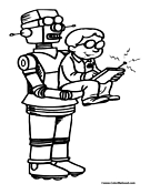 Robot Coloring Page 3