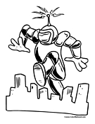 Robot Coloring Page 4