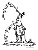 Robot Gardner Coloring Page