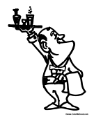 Waiter Serving Drinks