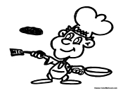 Cook Flipping Breakfast