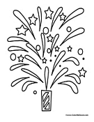 Firework Coloring Page