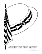 Patriotic Hat and Flag