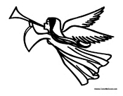 Angel with Wings and Trumpet