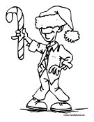 Candy Cane Coloring Page 8