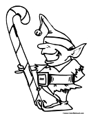 Candy Cane Coloring Page 9