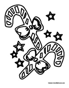 Candy Canes with Stars