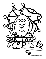 Christmas Lights Coloring Page