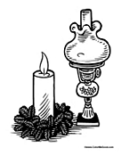 Christmas Candle and Lamp