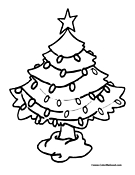 Christmas Tree Coloring Page 1