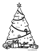 Christmas Tree Coloring Page 4