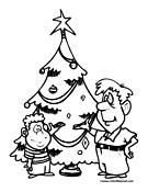 Father Son Christmas Tree