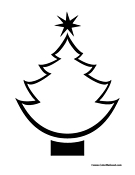 Christmas Tree Cutout Outline
