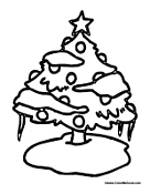 Christmas Tree in Snow