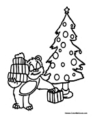 Christmas Tree with Bear