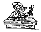 Elf Making Toy Soldier