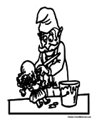 Santa's Elf Making Toy