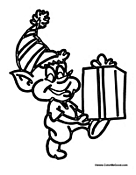 Elf with Christmas Present