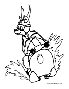 Reindeer Coloring Page 2