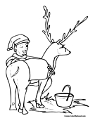 Reindeer Coloring Page 10