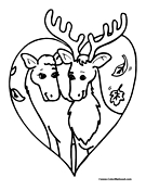 Reindeer Coloring Page 16