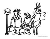 Reindeer Waiting for Bus