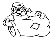 Santa Coloring Page 3