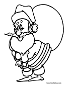 Santa Coloring Page 4