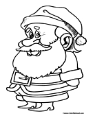 Santa Coloring Page 5