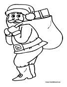 Santa Coloring Page 9