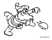 Santa Throwing Snowball