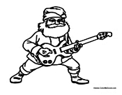 Santa Playing Guitar