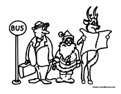 Santa Waiting for the Bus