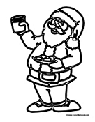 Santa with Milk and Cookies
