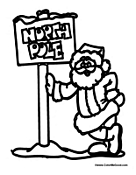 Santa at the North Pole