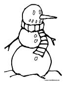 Snowman Coloring Page 1