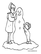Snowman Coloring Page 4