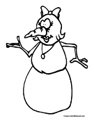 Snowman Coloring Page 5