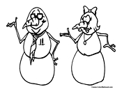Snowman Coloring Page 7
