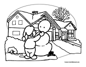 Snowman Coloring Page 9