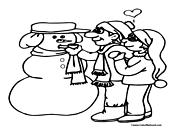 Snowman Coloring Page 10