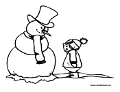 Snowman Coloring Page 13