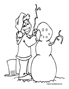 Snowman Coloring Page 14